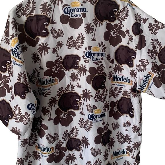 Pre Owned Men's Corona Modelo Short Sleeve Shirt Stand Out in Style Festive - Picture 9 of 10